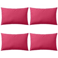 Buitenkussens 60x40 cm roze 4 st