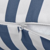 Buitenkussens 45x45 cm gestreept marineblauw 4 st