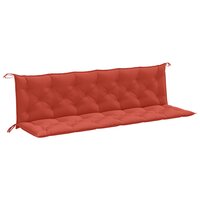 Tuinbankkussens 2 st 200x50x7 cm stof gem&ecirc;leerd rood