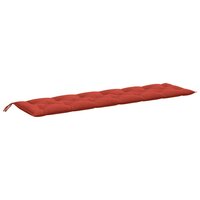 Tuinbankkussens 2 st 200x50x7 cm stof gem&ecirc;leerd rood