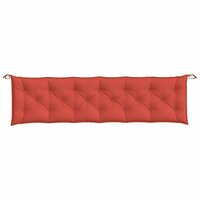 Tuinbankkussens 2 st 200x50x7 cm stof gem&ecirc;leerd rood