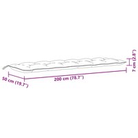 Tuinbankkussens 2 st 200x50x7 cm stof gem&ecirc;leerd rood