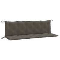 Tuinbankkussens 2 st 180x50x7 cm stof gem&ecirc;leerd donkergrijs