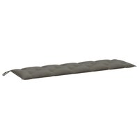 Tuinbankkussens 2 st 180x50x7 cm stof gem&ecirc;leerd donkergrijs