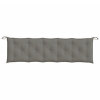 Tuinbankkussens 2 st 180x50x7 cm stof gem&ecirc;leerd donkergrijs