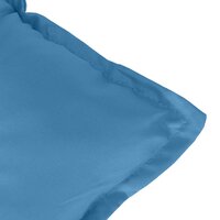 Stoelkussens 4 st lage rug 100x50x7 cm stof gem&ecirc;leerd blauw