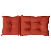 Stoelkussens 4 st hoge rug 120x50x7 cm stof gem&ecirc;leerd rood