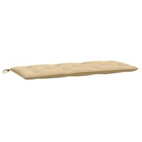 Tuinbankkussen 120x50x7 cm stof gem&ecirc;leerd beige