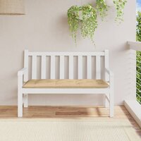 Tuinbankkussen 120x50x7 cm stof gem&ecirc;leerd beige