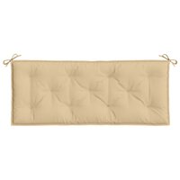 Tuinbankkussen 120x50x7 cm stof gem&ecirc;leerd beige