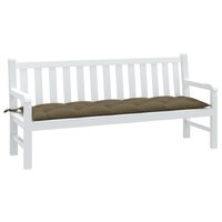 Tuinbankkussen 180x50x7 cm stof gem&ecirc;leerd taupe