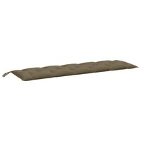 Tuinbankkussen 180x50x7 cm stof gem&ecirc;leerd taupe