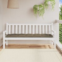 Tuinbankkussen 180x50x7 cm stof gem&ecirc;leerd taupe