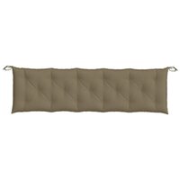 Tuinbankkussen 180x50x7 cm stof gem&ecirc;leerd taupe
