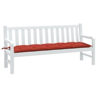 Tuinbankkussen 180x50x7 cm stof gem&ecirc;leerd rood