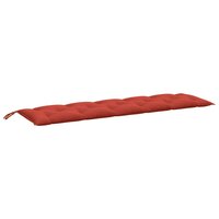 Tuinbankkussen 180x50x7 cm stof gem&ecirc;leerd rood
