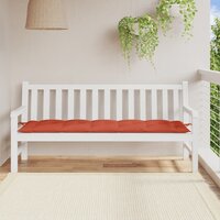 Tuinbankkussen 180x50x7 cm stof gem&ecirc;leerd rood