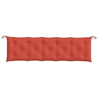 Tuinbankkussen 180x50x7 cm stof gem&ecirc;leerd rood