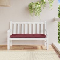 Tuinbankkussen 120x50x7 cm stof gem&ecirc;leerd wijnrood