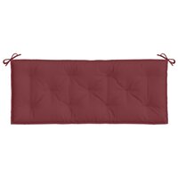 Tuinbankkussen 120x50x7 cm stof gem&ecirc;leerd wijnrood