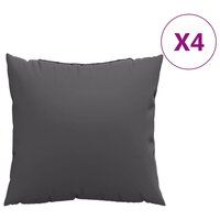 Bankkussens 4 st 50x50 cm stof antracietkleurig