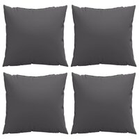 Bankkussens 4 st 50x50 cm stof antracietkleurig