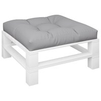 Palletkussen 70x70x12 cm stof grijs