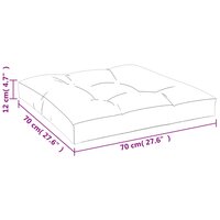 Palletkussen 70x70x12 cm stof grijs
