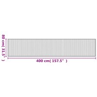 Vloerkleed rechthoekig 80x400 cm bamboe bruin