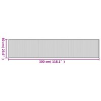 Vloerkleed rechthoekig 60x300 cm bamboe grijs