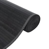 Vloerkleed rechthoekig 70x400 cm bamboe grijs