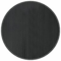Vloerkleed rond 100 cm bamboe grijs