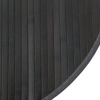 Vloerkleed rond 100 cm bamboe grijs