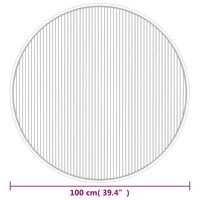 Vloerkleed rond 100 cm bamboe grijs