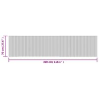 Vloerkleed rechthoekig 70x300 cm bamboe grijs