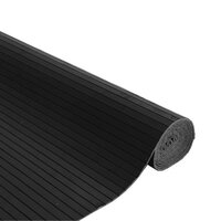 Vloerkleed rechthoekig 80x300 cm bamboe zwart