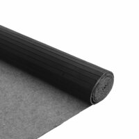 Vloerkleed rechthoekig 80x300 cm bamboe zwart