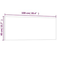 Magneetbord voor aan de wand 100x40 cm gehard glas zwart