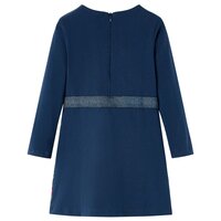 Kinderjurk met lange mouwen 92 marineblauw