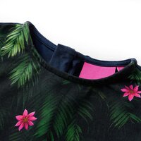 Kinderjurk met lange mouwen 92 marineblauw