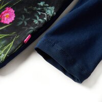 Kinderjurk met lange mouwen 92 marineblauw
