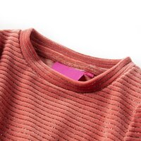 Kinderjurk met lange mouwen 92 middelroze