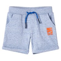 Kindershorts met trekkoord 92 gem&ecirc;leerd blauw