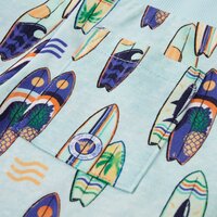 Kindershorts met trekkoord 140 gem&ecirc;leerd zachtblauw