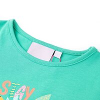 Kindershirt 128 mintkleurig