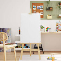 Canvasdoeken 12 st stof en massief grenenhout wit