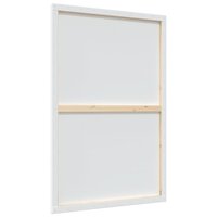 Canvasdoeken 12 st stof en massief grenenhout wit