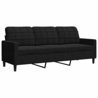 4-delige Loungeset met kussens fluweel zwart