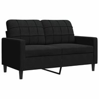 4-delige Loungeset met kussens fluweel zwart