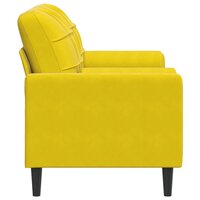 Tweezitsbank met sierkussens 140 cm fluweel geel